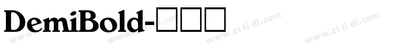 DemiBold字体转换
