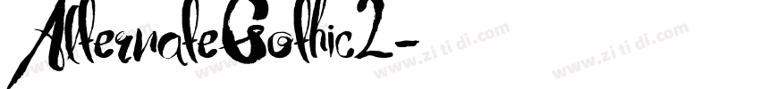 AlternateGothic2字体转换