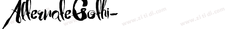 AlternateGothi字体转换