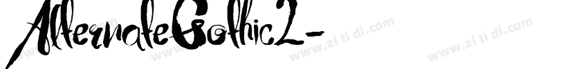 AlternateGothic2字体转换