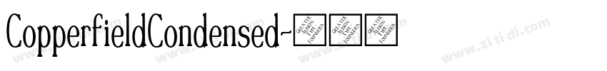 CopperfieldCondensed字体转换