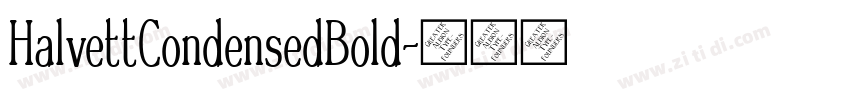 HalvettCondensedBold字体转换