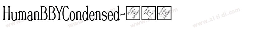 HumanBBYCondensed字体转换