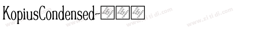 KopiusCondensed字体转换