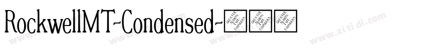 RockwellMT-Condensed字体转换