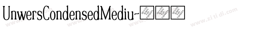 UnwersCondensedMediu字体转换