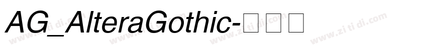 AG_AlteraGothic字体转换