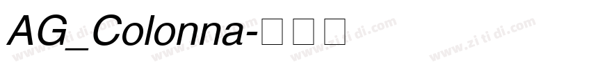 AG_Colonna字体转换