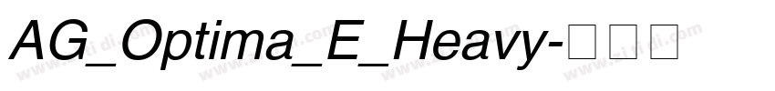 AG_Optima_E_Heavy字体转换