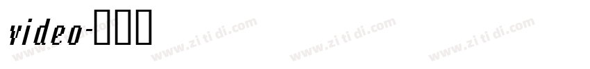 video字体转换