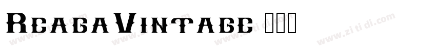 ReagaVintage字体转换