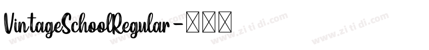 VintageSchoolRegular字体转换