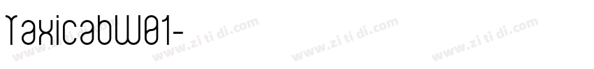 TaxicabW01字体转换