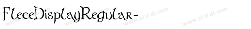 FleceDisplayRegular字体转换