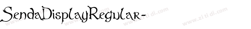 SendaDisplayRegular字体转换