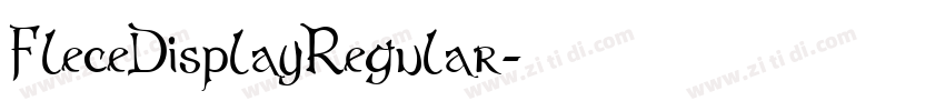 FleceDisplayRegular字体转换