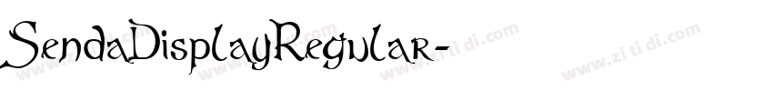 SendaDisplayRegular字体转换