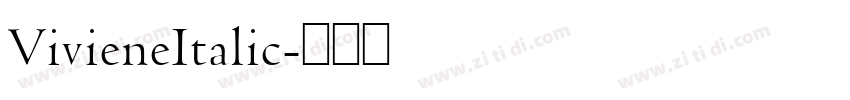 VivieneItalic字体转换