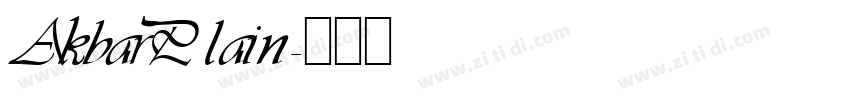 AkbarPlain字体转换