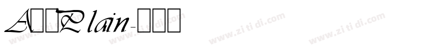 A鹅肉Plain字体转换