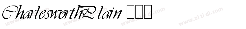 CharlesworthPlain字体转换