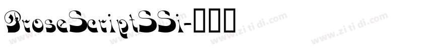ProseScriptSSi字体转换