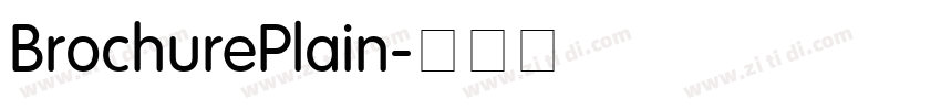 BrochurePlain字体转换