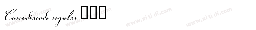 Cascadiacode-regular字体转换