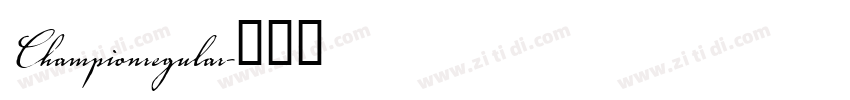 Championregular字体转换