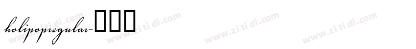 holipopregular字体转换