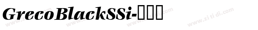 GrecoBlackSSi字体转换