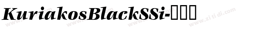 KuriakosBlackSSi字体转换