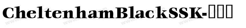 CheltenhamBlackSSK字体转换
