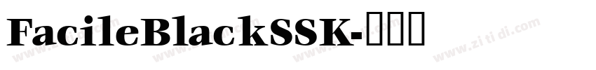 FacileBlackSSK字体转换