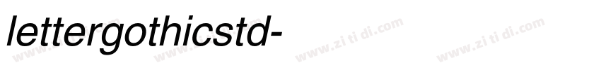 lettergothicstd字体转换