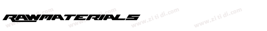 RawMaterials字体转换