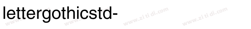 lettergothicstd字体转换