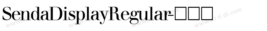 SendaDisplayRegular字体转换