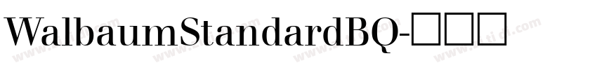 WalbaumStandardBQ字体转换