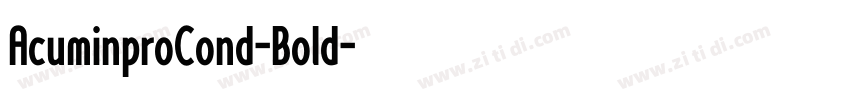 AcuminproCond-Bold字体转换