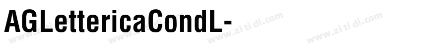 AGLettericaCondL字体转换