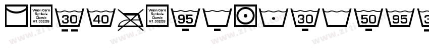 WashCareSymbolsM54字体转换