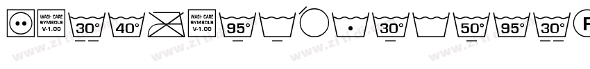 WashCareSymbolsM54字体转换