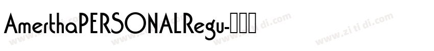 AmerthaPERSONALRegu字体转换