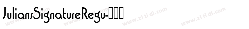JuliansSignatureRegu字体转换