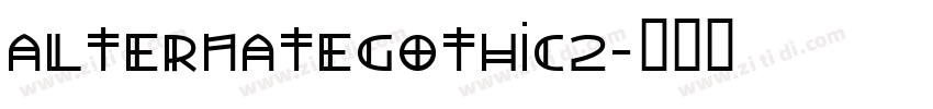 AlternateGothic2字体转换