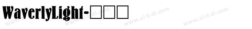 WaverlyLight字体转换
