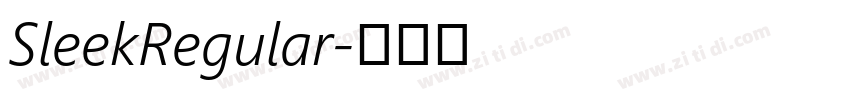 SleekRegular字体转换