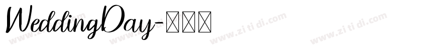 WeddingDay字体转换