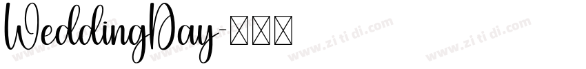 WeddingDay字体转换